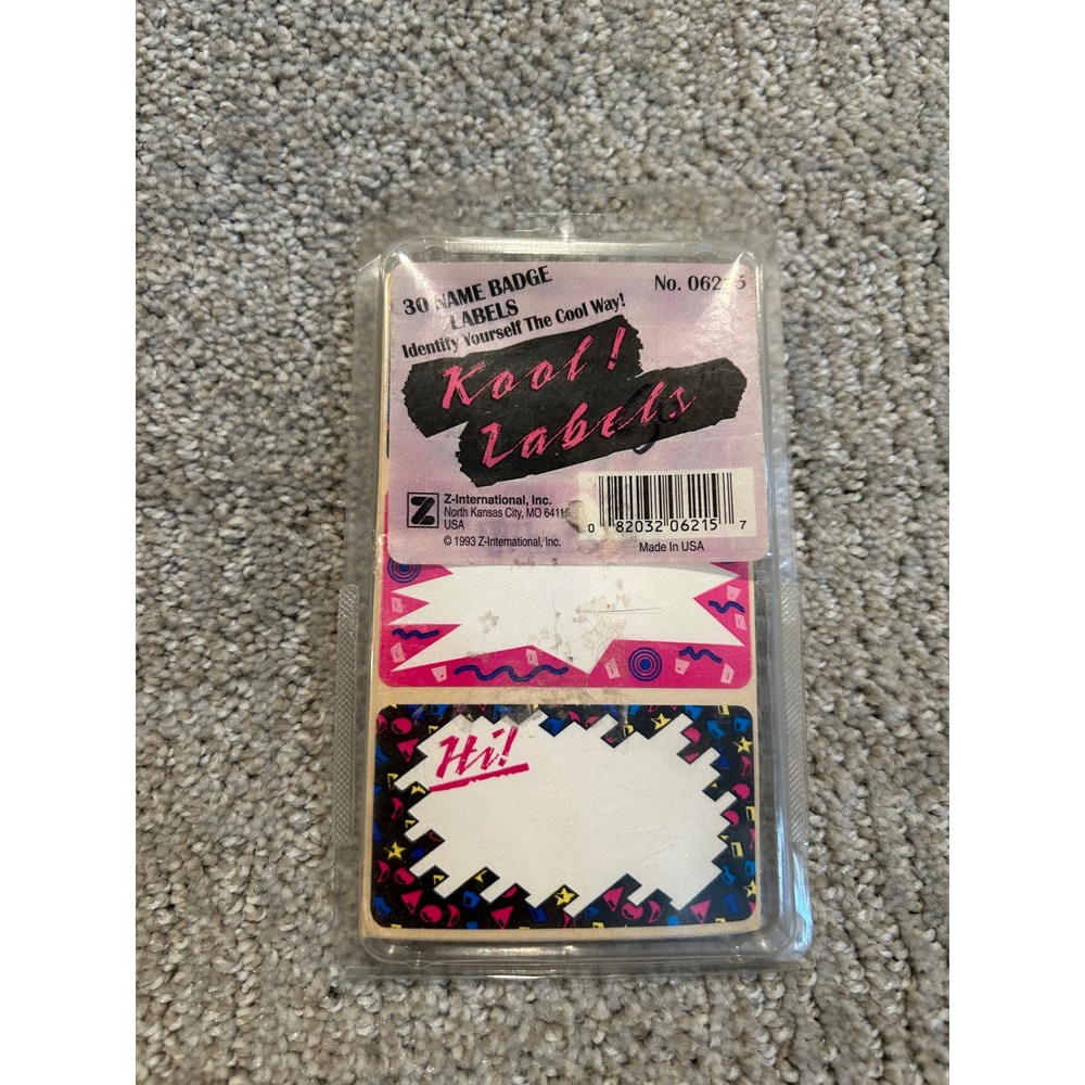 Kool Labels 30 Name Badge Labels Identify Yourself The Cool Way No 06215